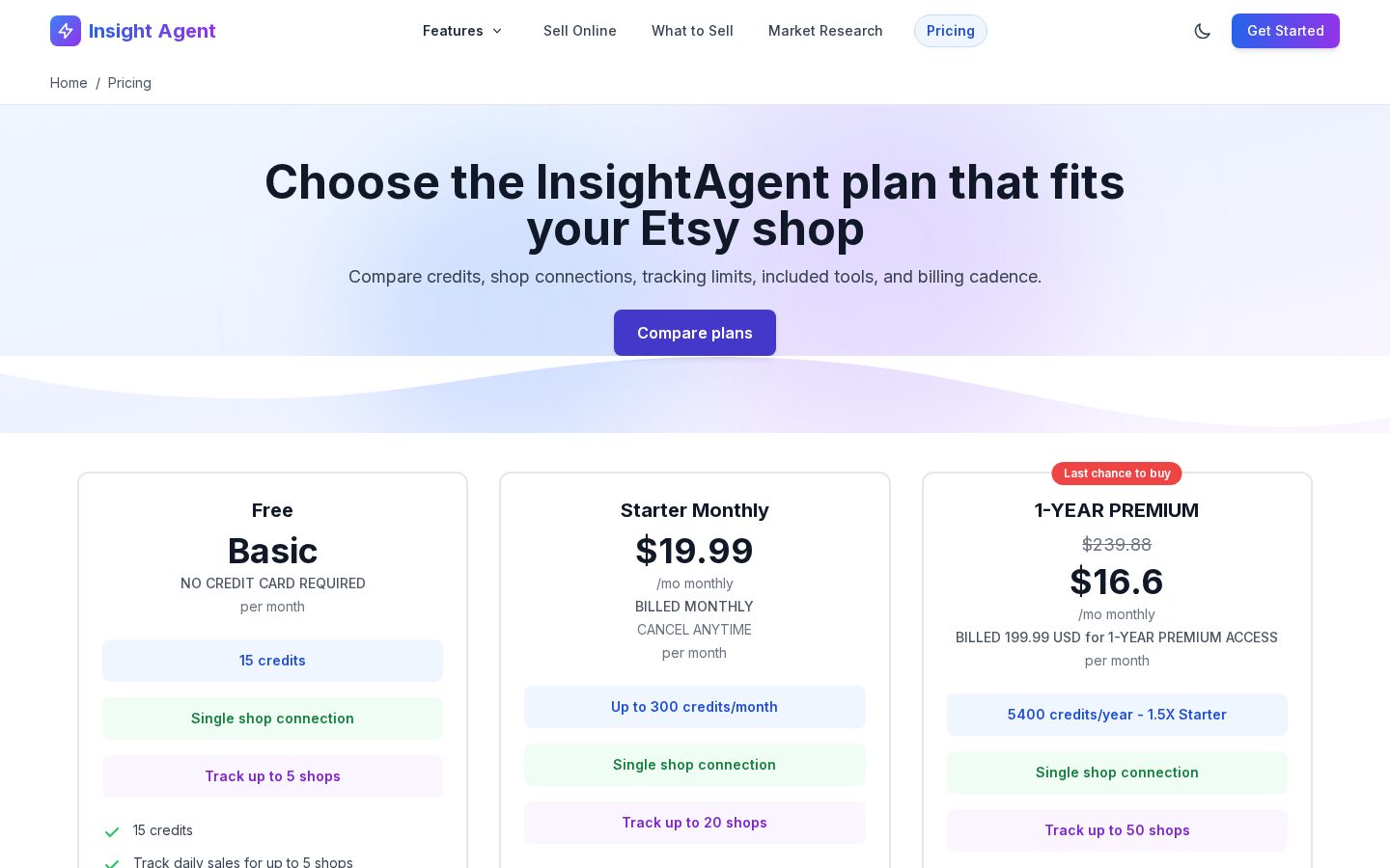 InsightAgent Trends Pricing