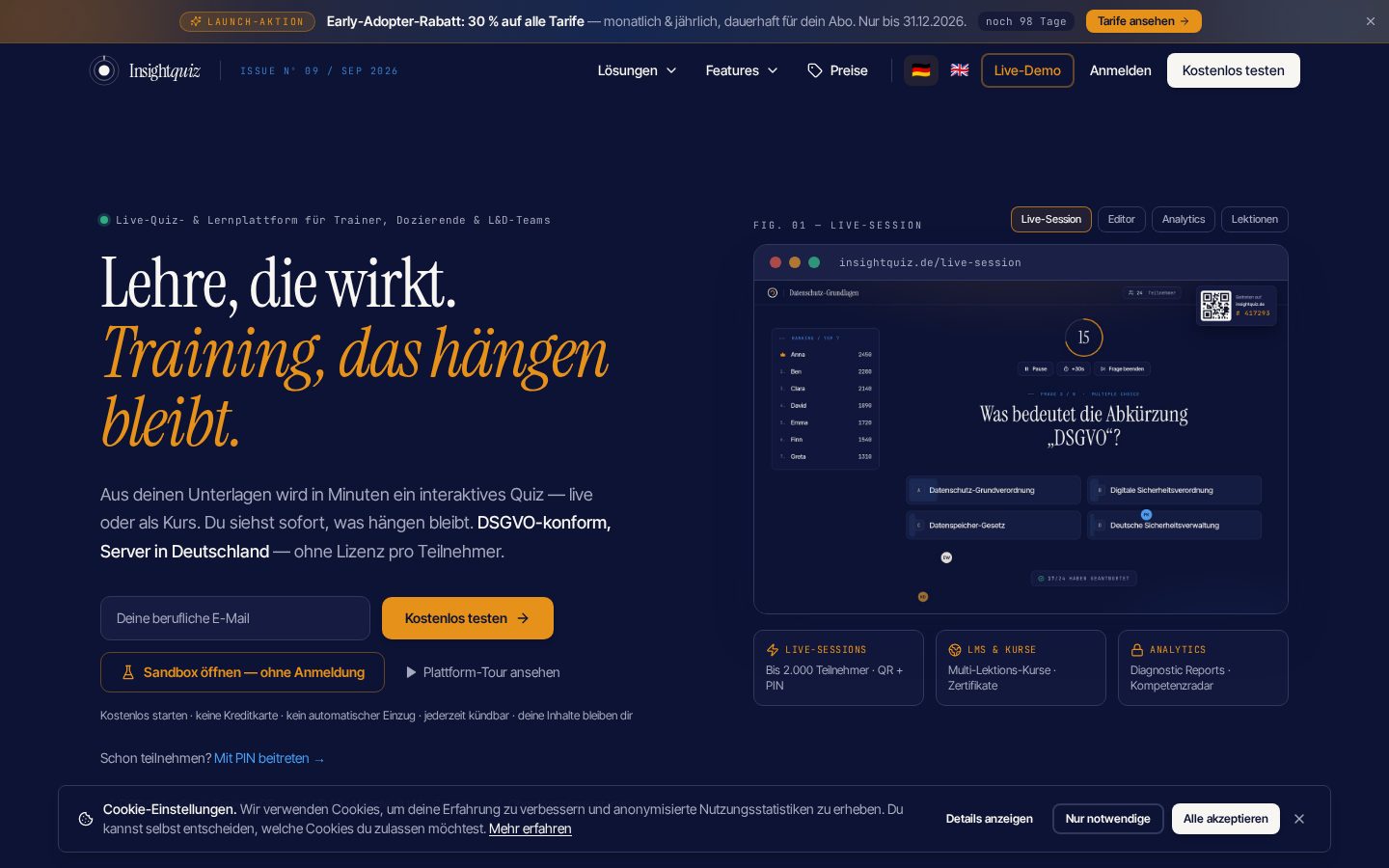 Insightquiz Homepage