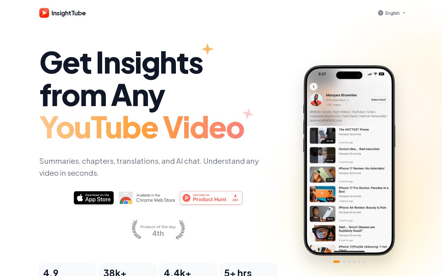 InsightTube Homepage