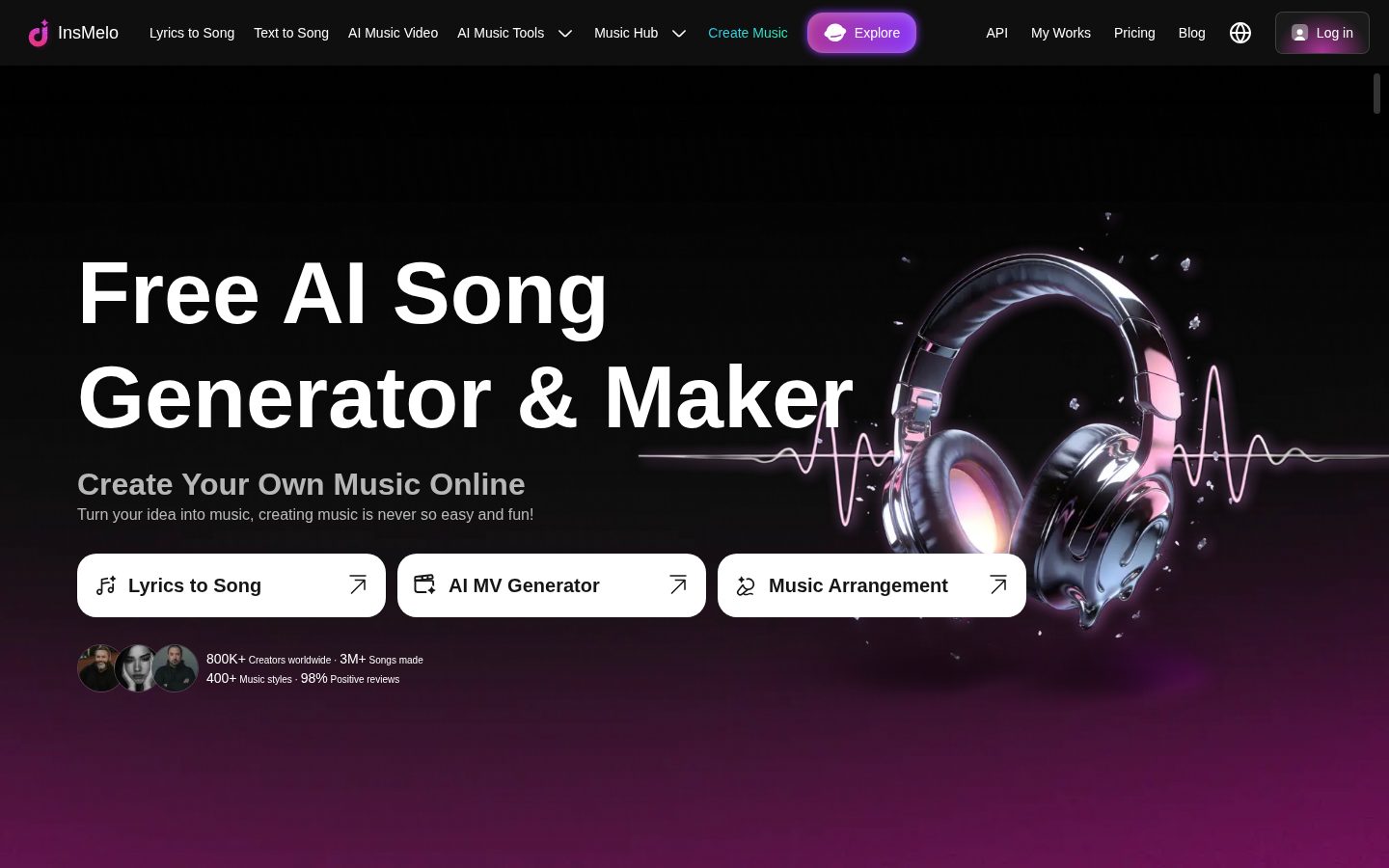 InsMelo Homepage