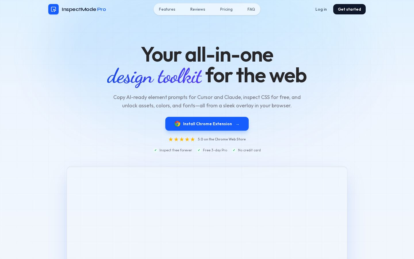 Inspect Mode Pro Homepage