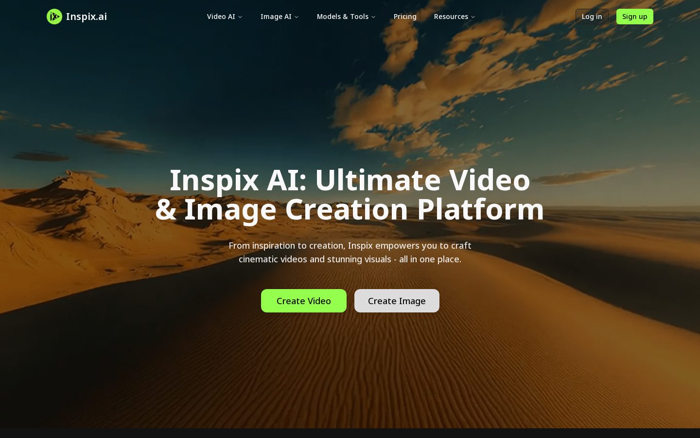 Inspix AI Homepage
