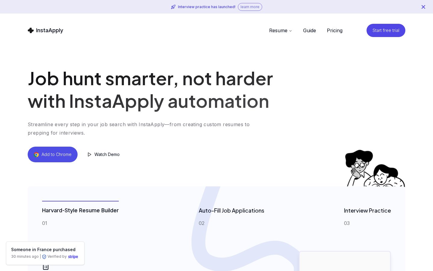 InstaApply Homepage