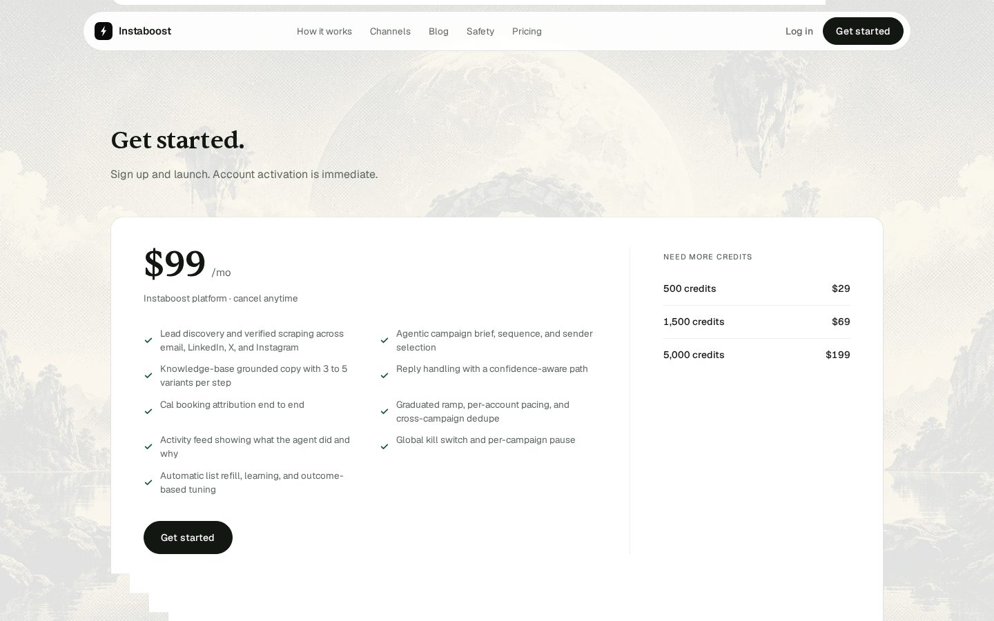 Instaboost AI Pricing