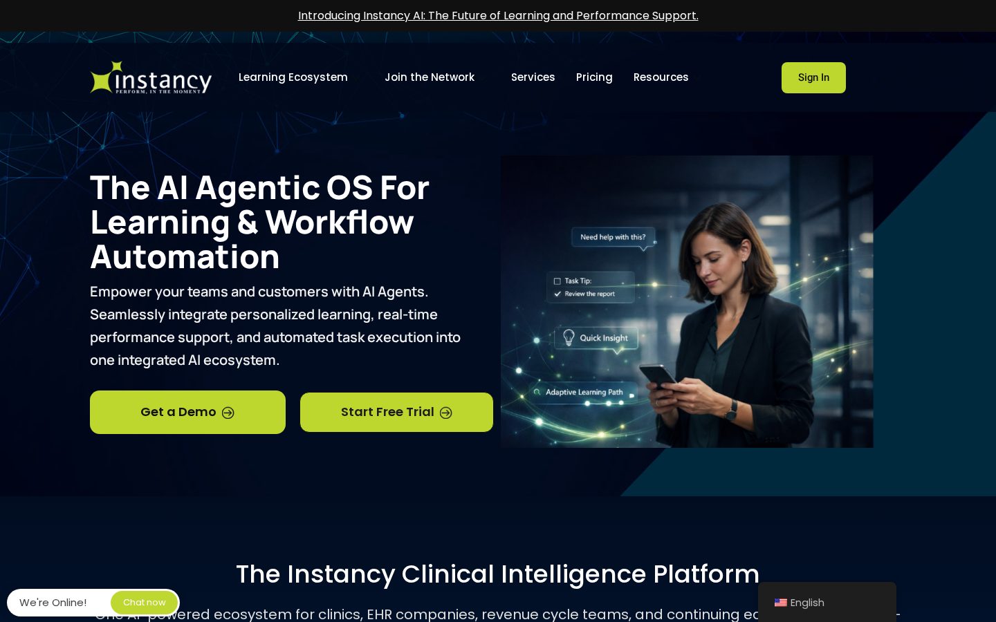Instancy Homepage