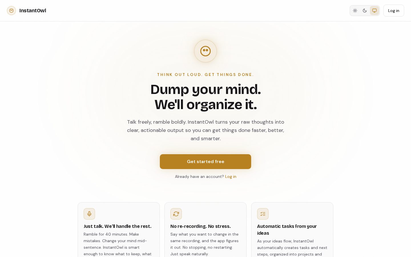Instant Owl Homepage