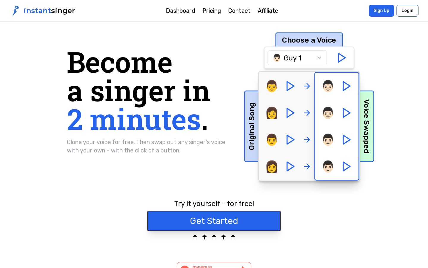 Instant Singer Homepage