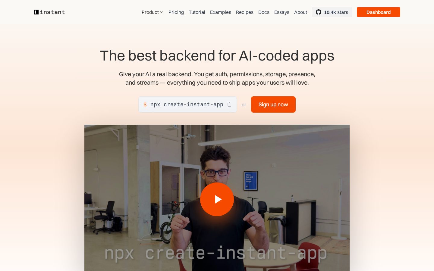 InstantDB Homepage