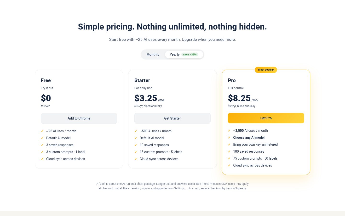 InstaPrompt Pricing