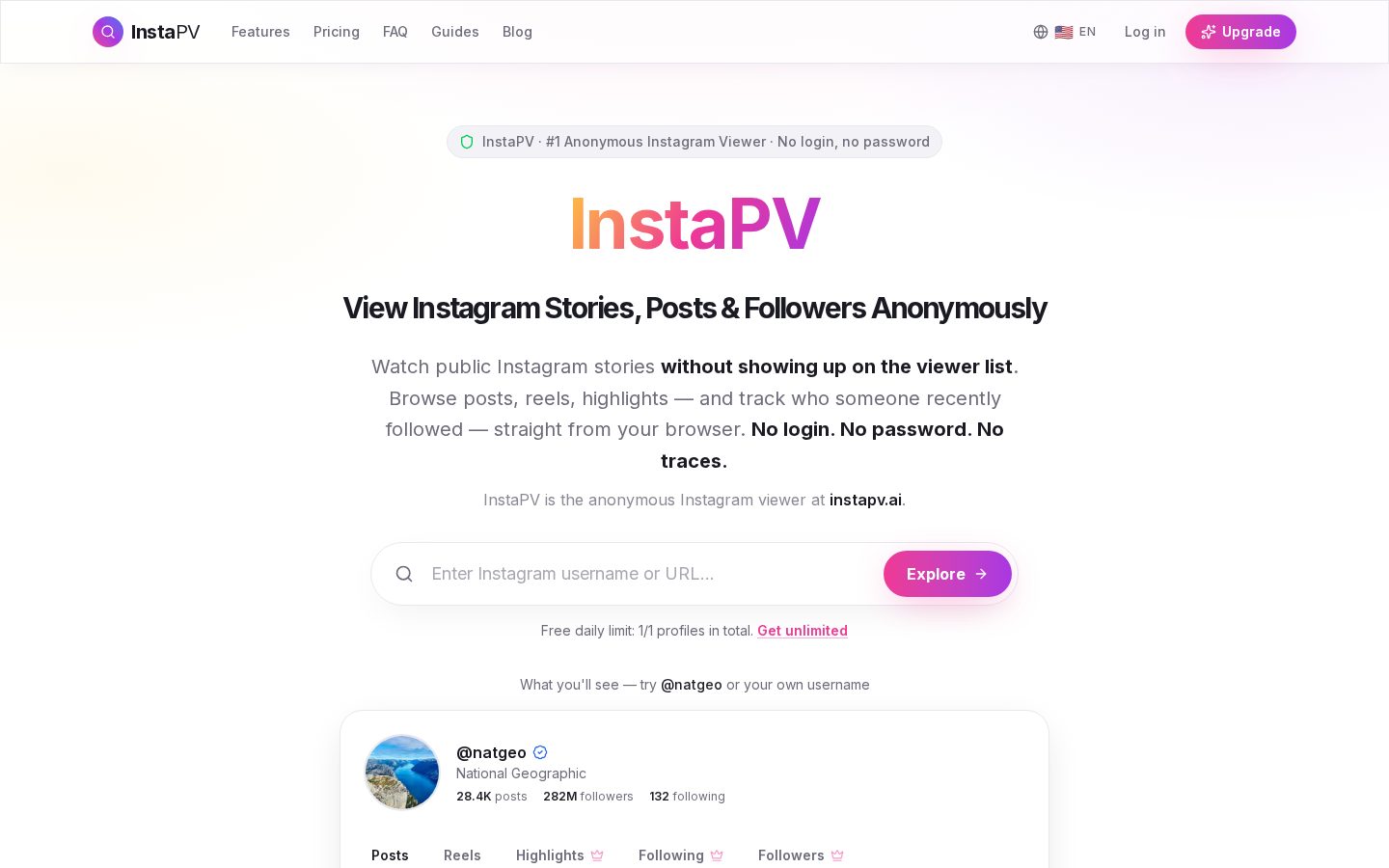 InstaPV Homepage