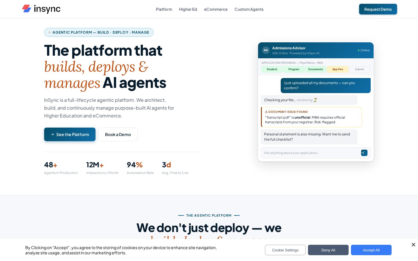 InSync AI Homepage