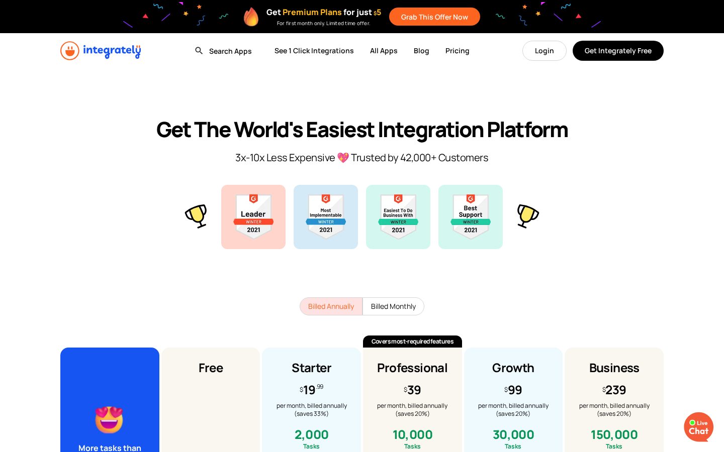 Integrately Pricing