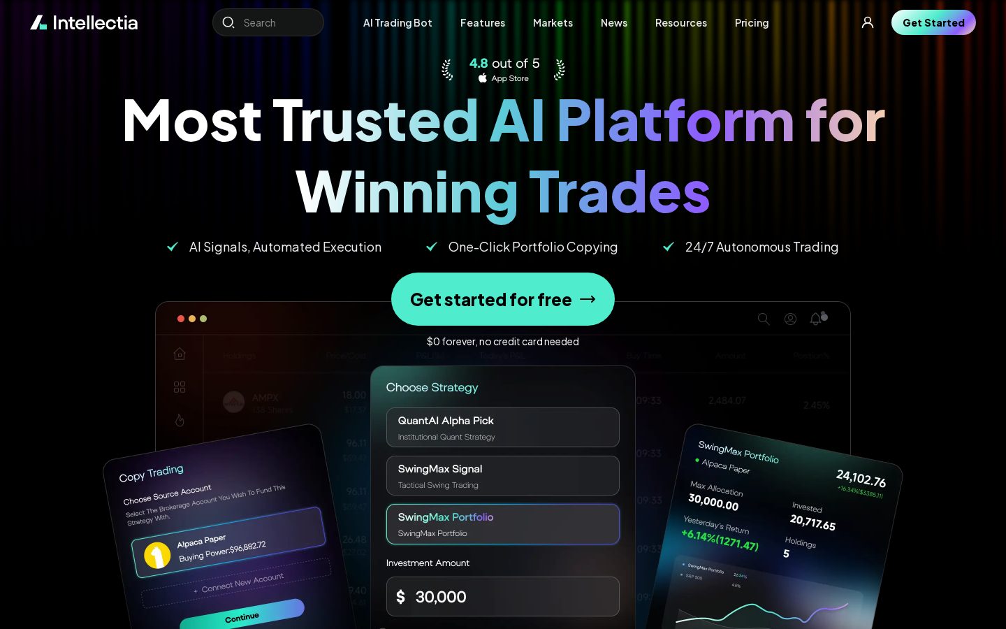Intellectia AI Homepage