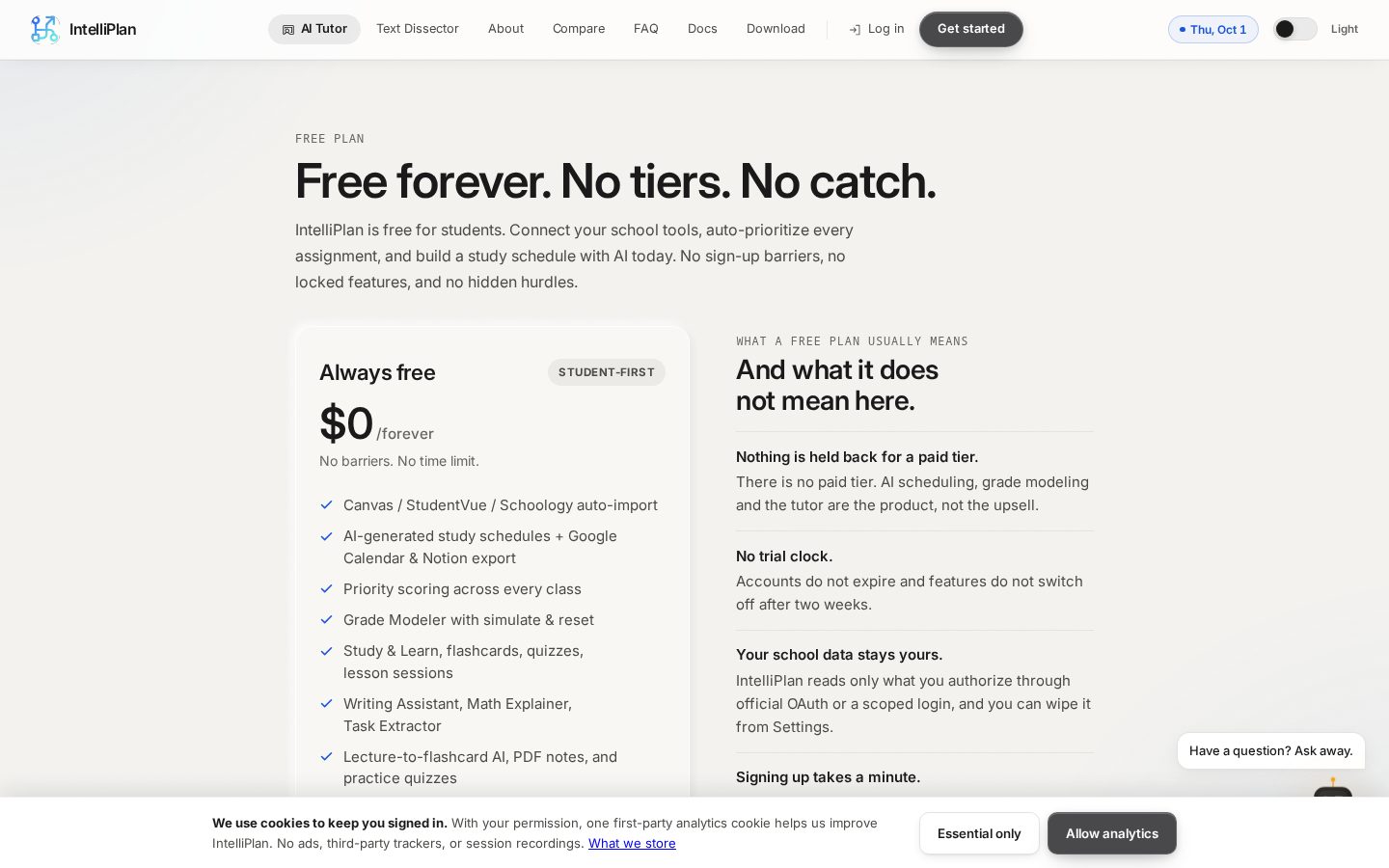 IntelliPlan Pricing