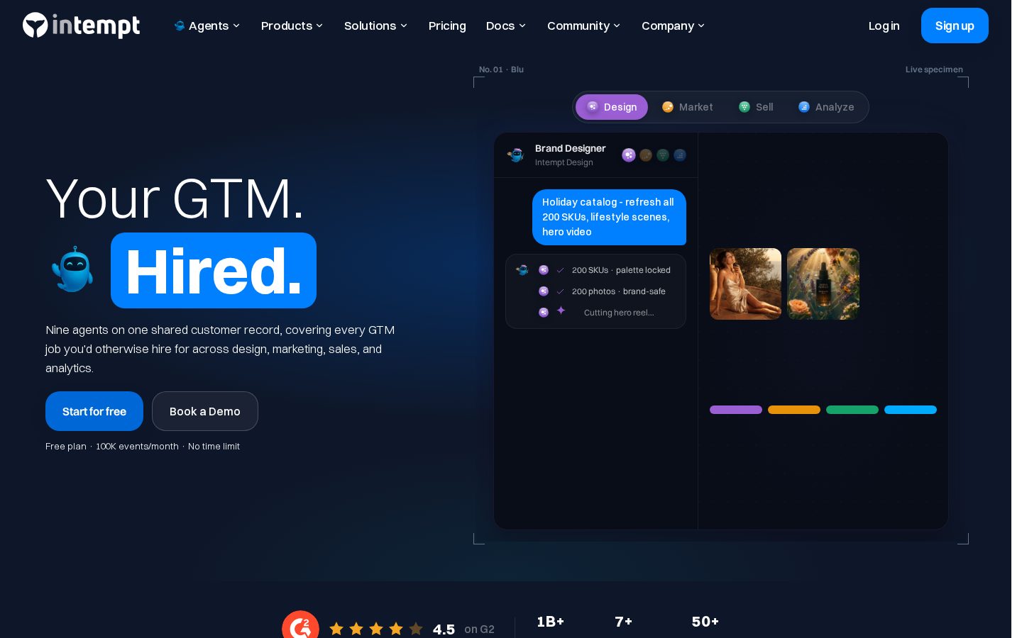 Intempt Homepage