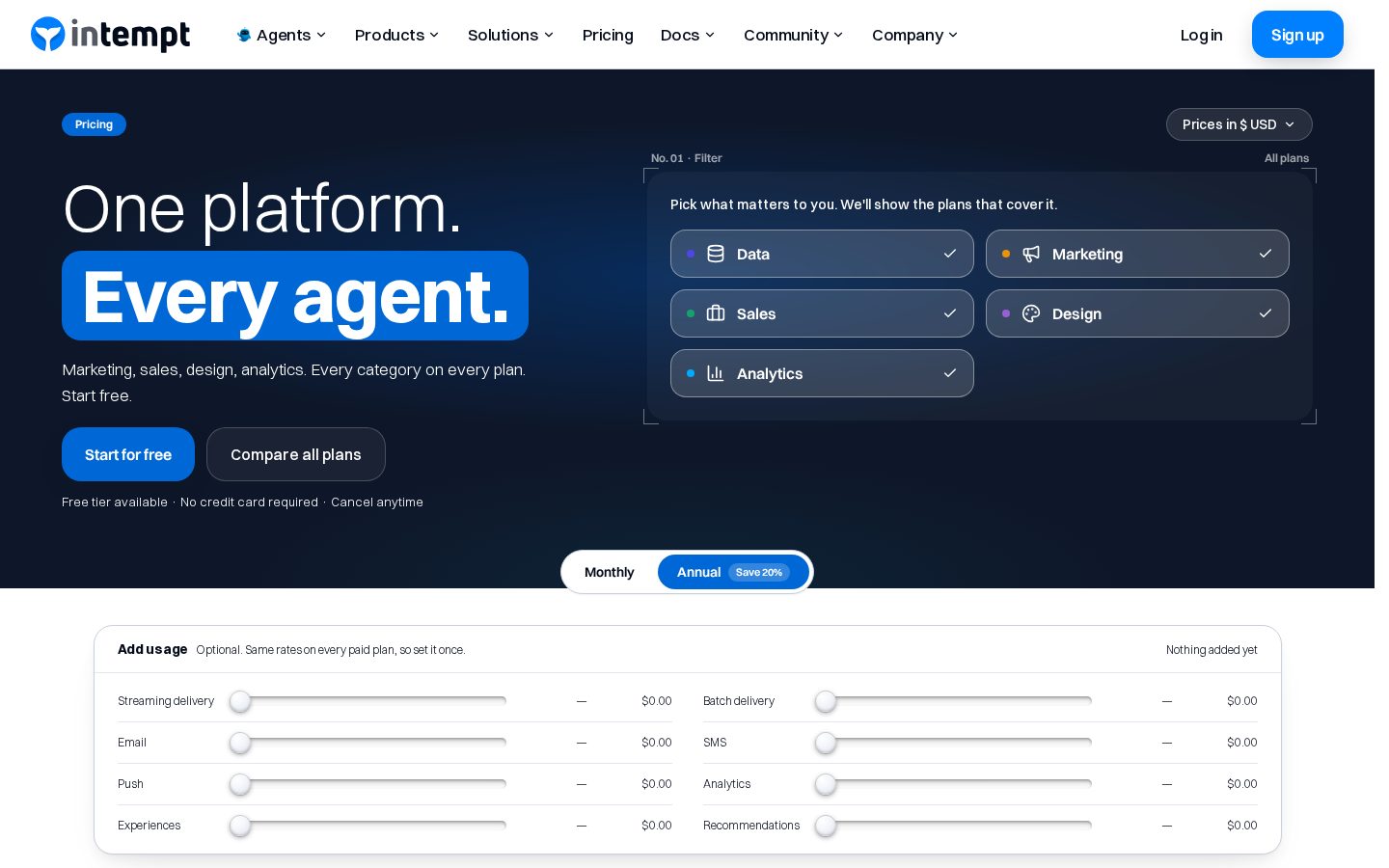Intempt Pricing