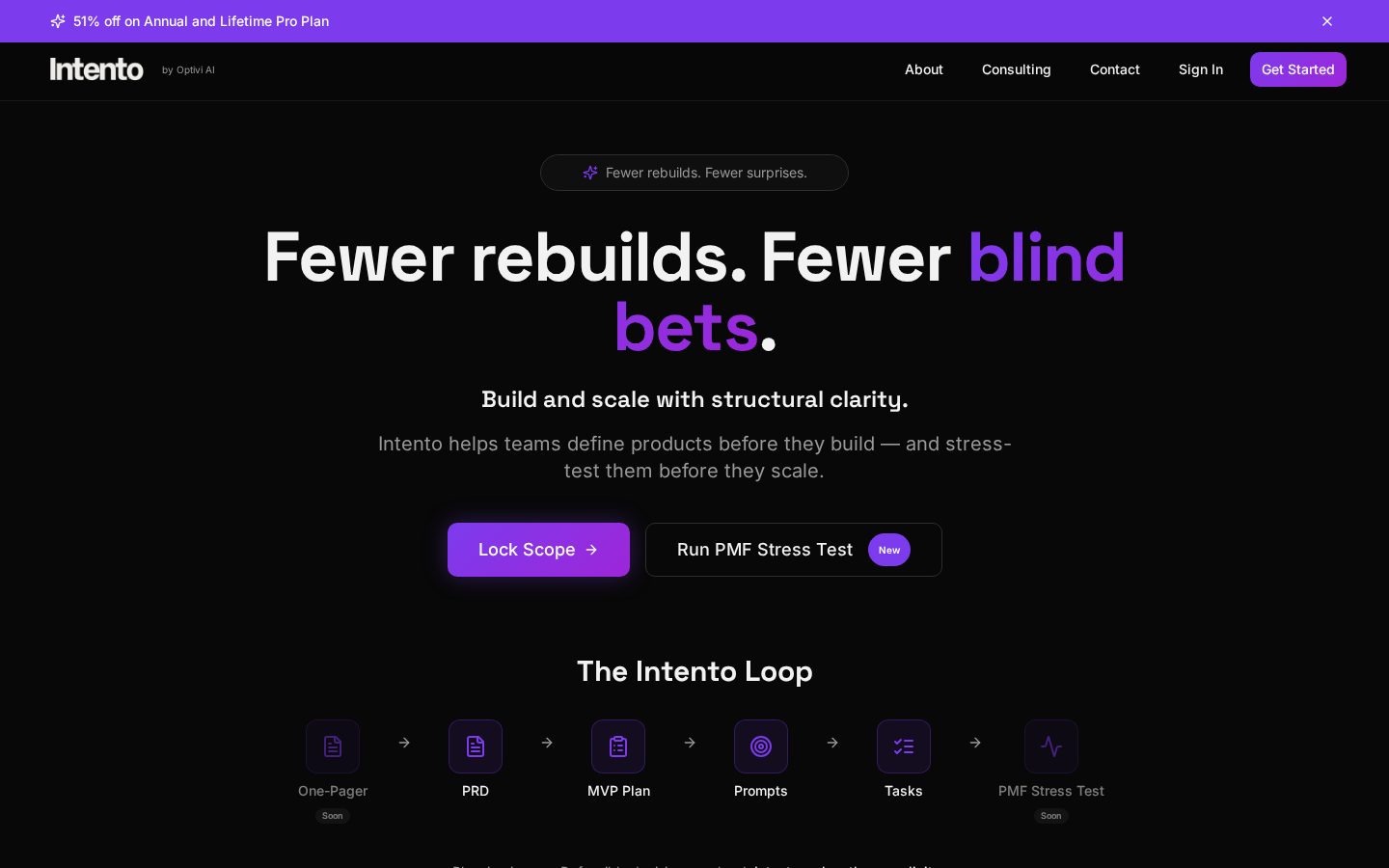 Intento Homepage