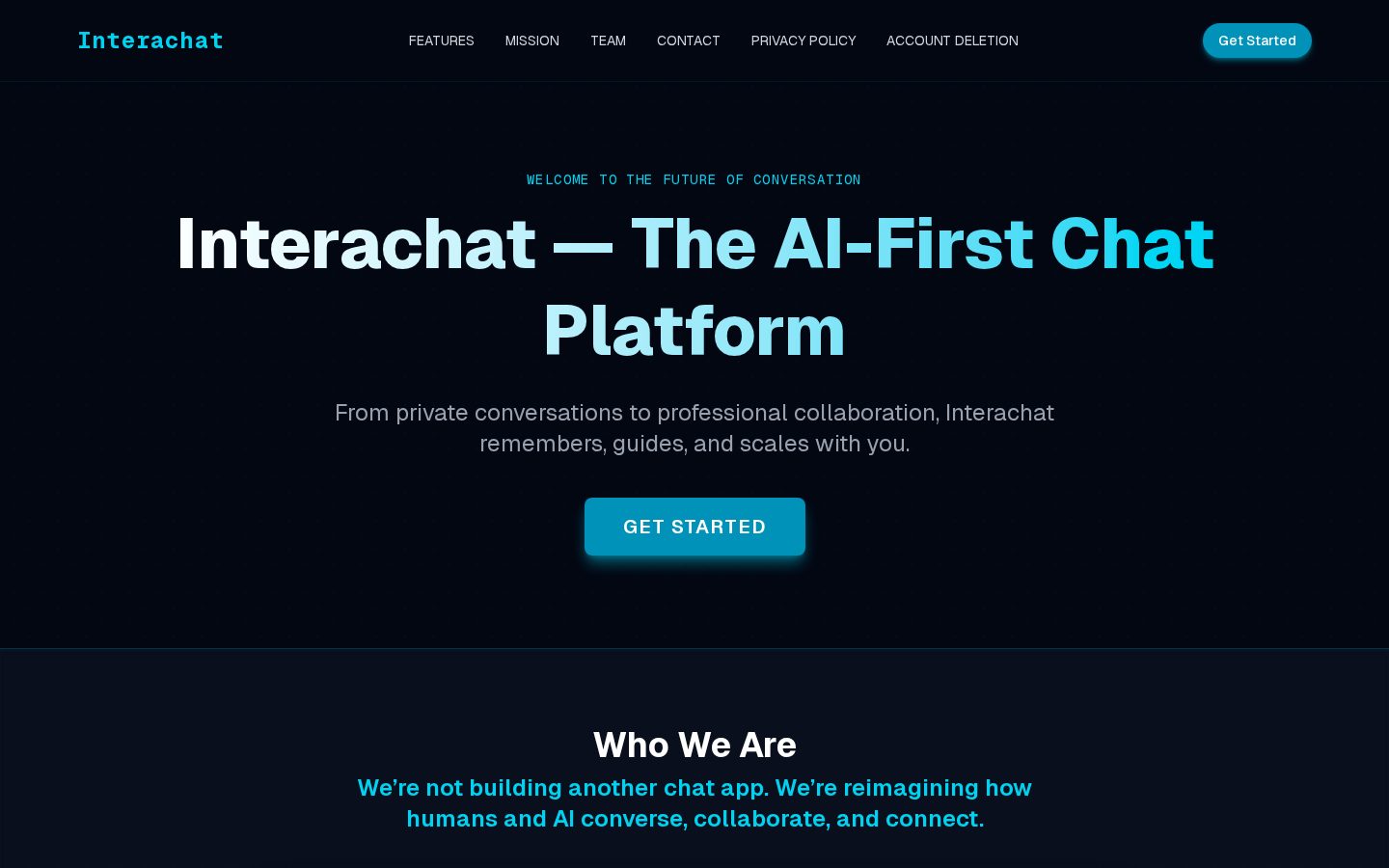 Interachat Homepage