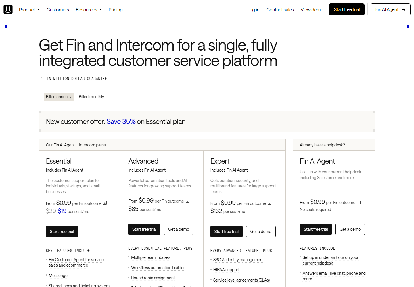 Intercom pricing