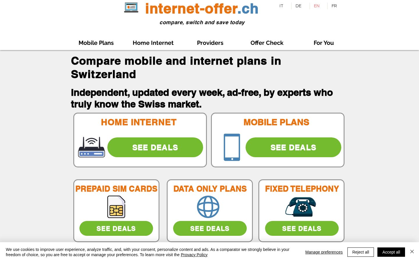 internet-offer-ch Homepage