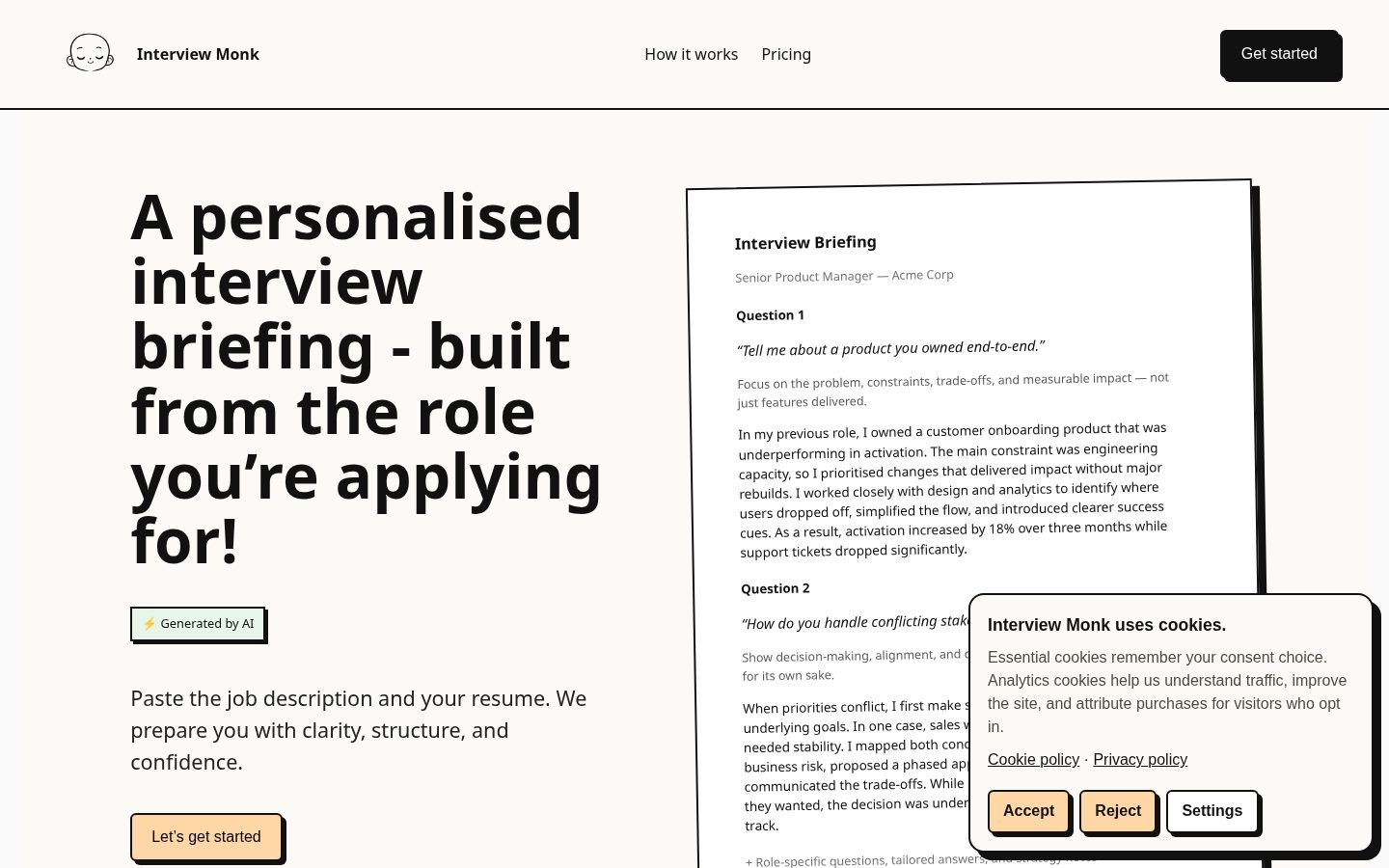 Interview Monk Pricing