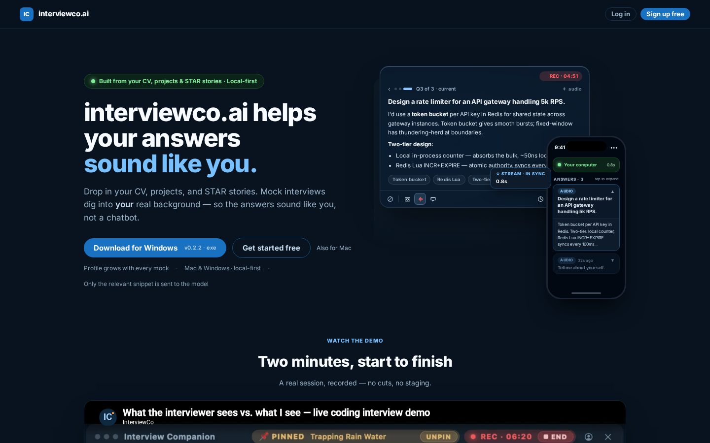 interview.co Homepage