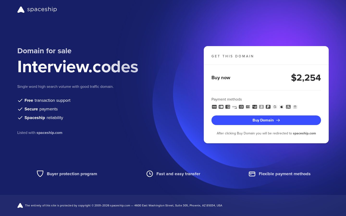 Interview.Codes Homepage