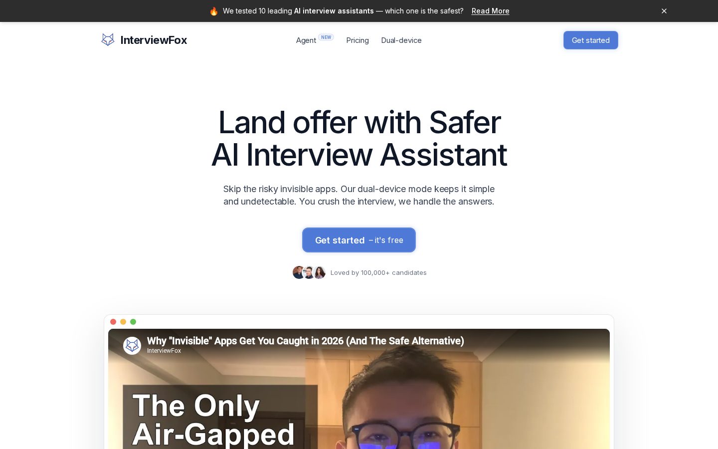 InterviewFox AI Homepage