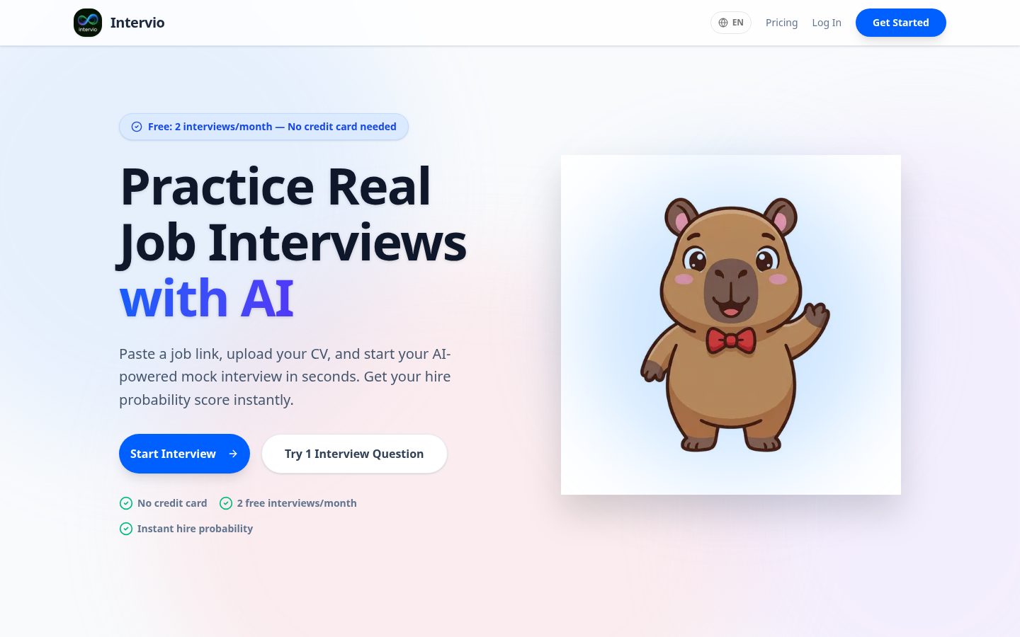 Intervio Homepage