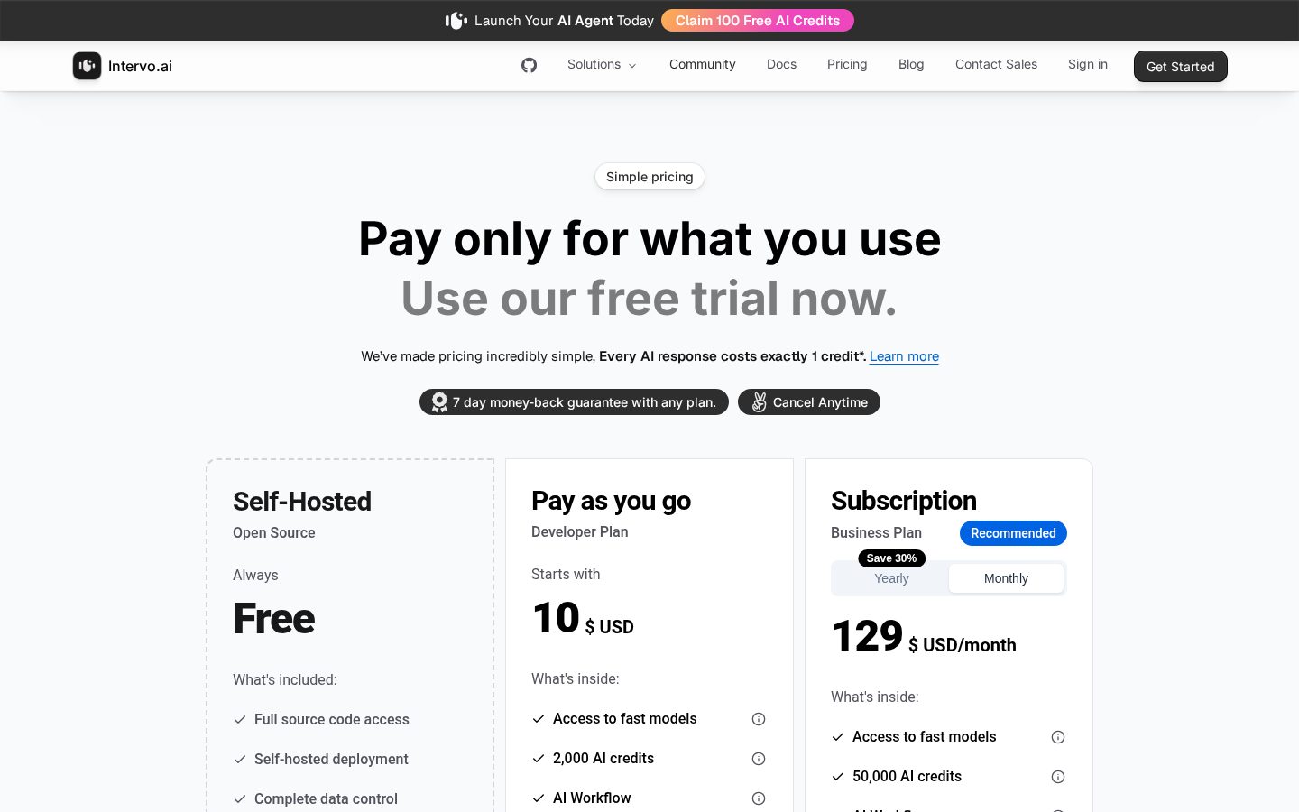 Intervo Pricing