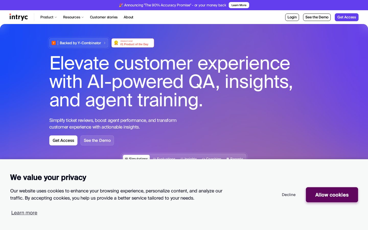 Intryc Homepage