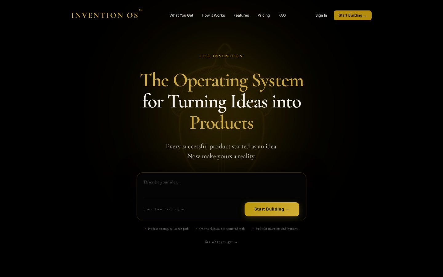 Invention OS Homepage