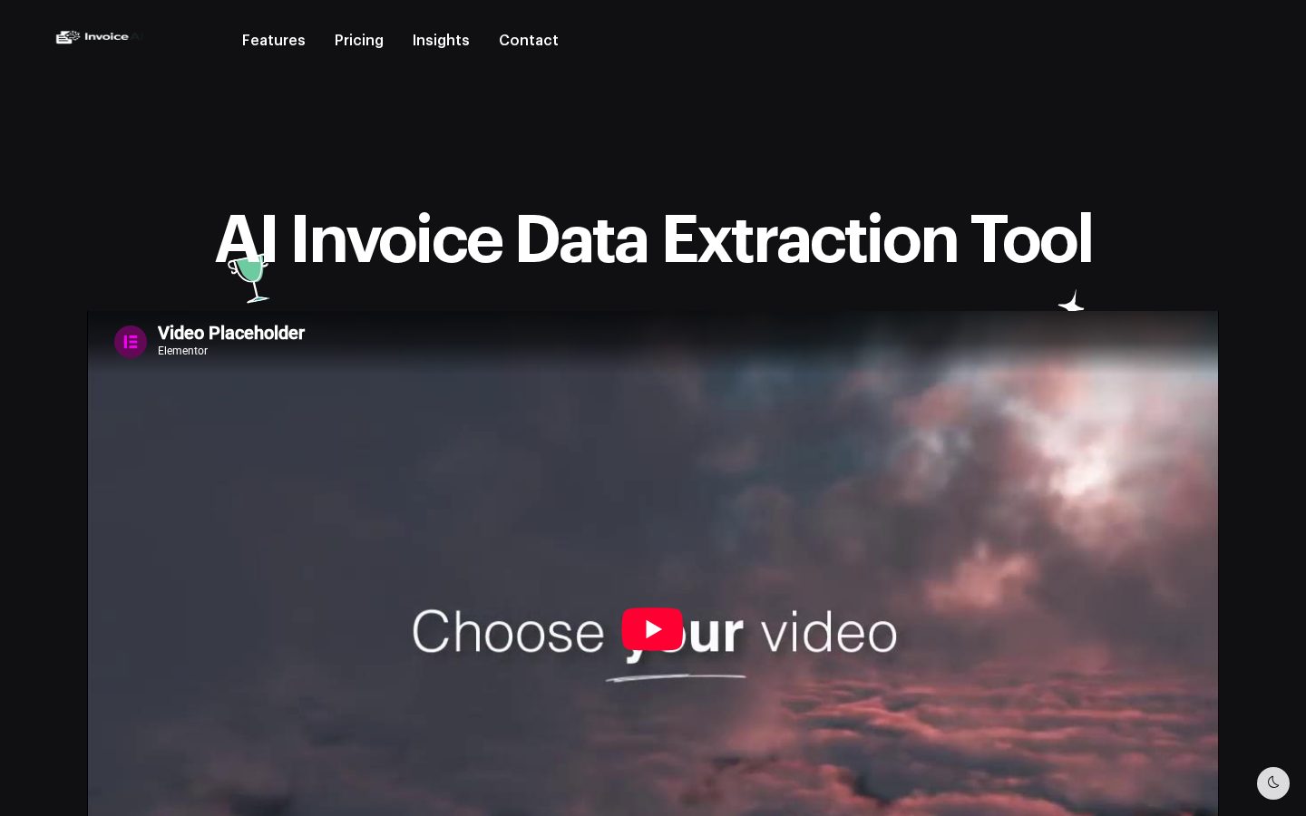 Invoice Parser Homepage