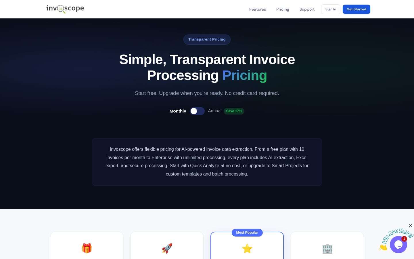 Invoscope Pricing