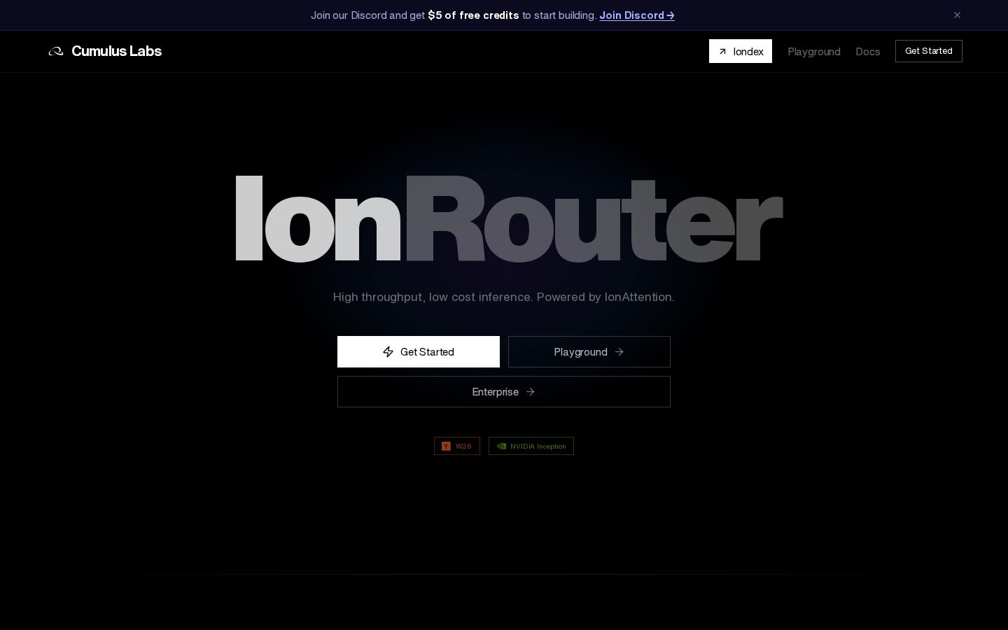 IonRouter Homepage