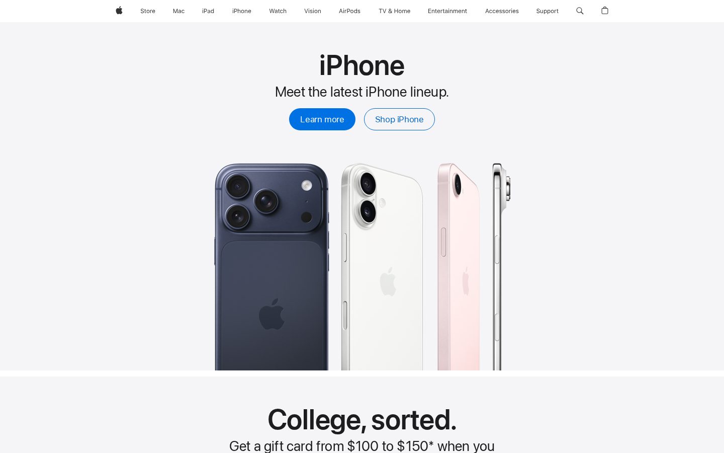 iPhone Air Homepage