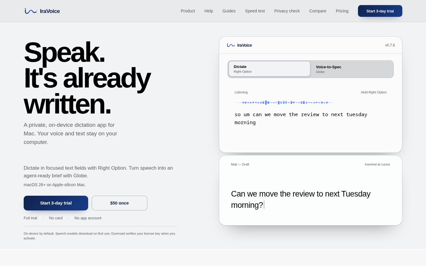 IraVoice Homepage