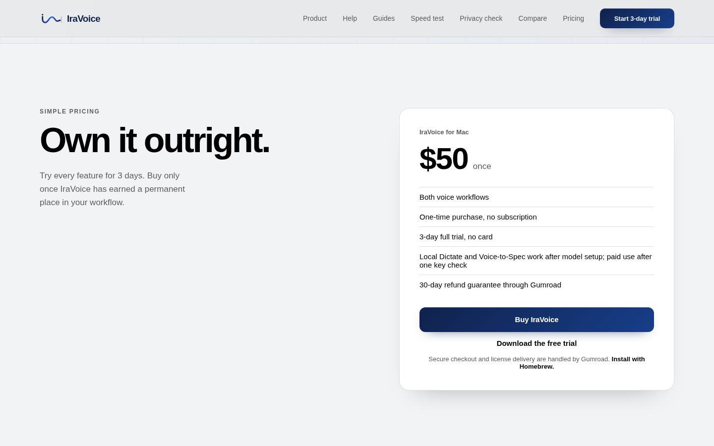 IraVoice Pricing