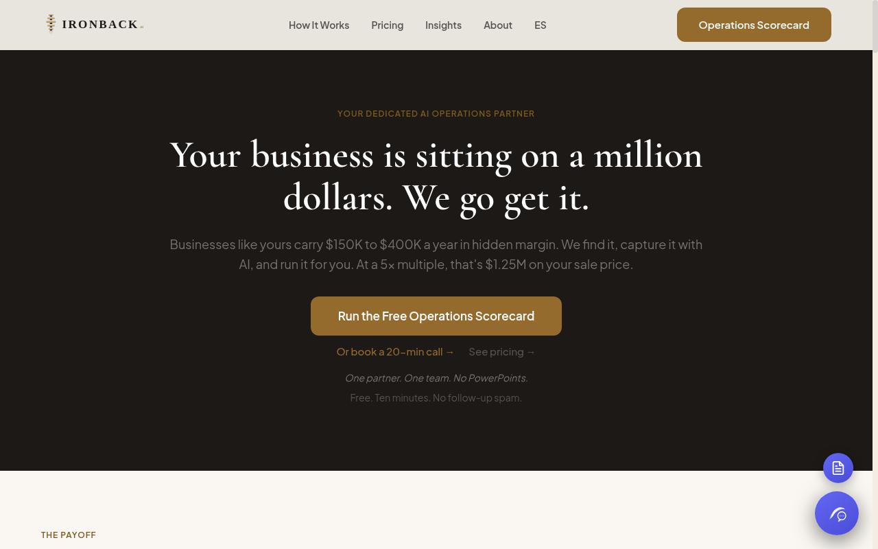 Ironback Homepage
