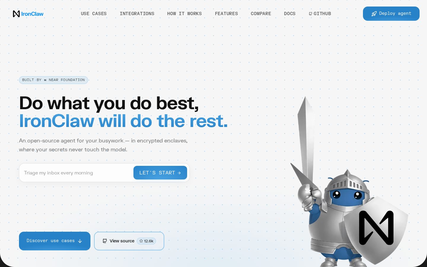 IronClaw Homepage