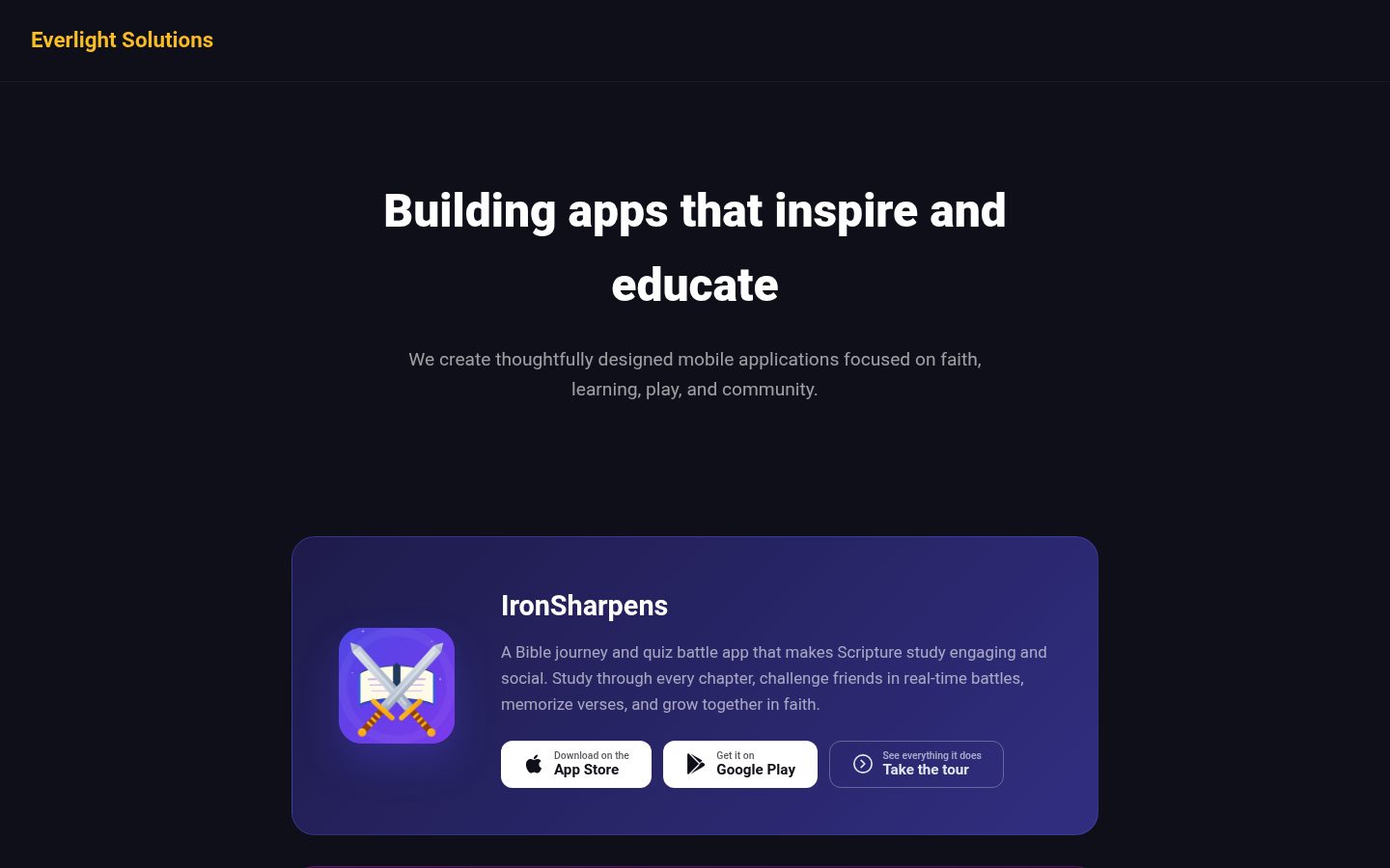 IronSharpens Homepage
