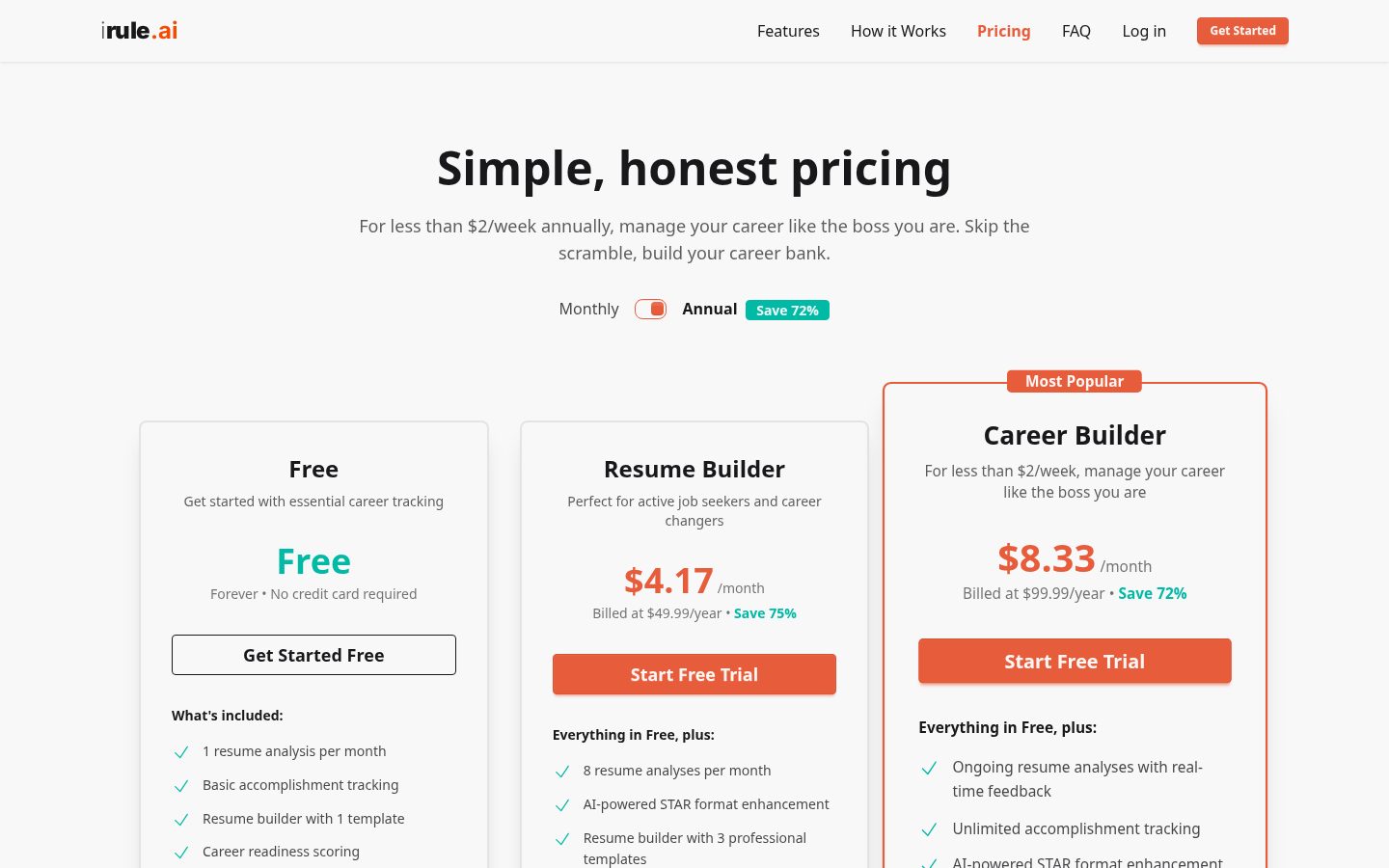 iRule.ai Pricing