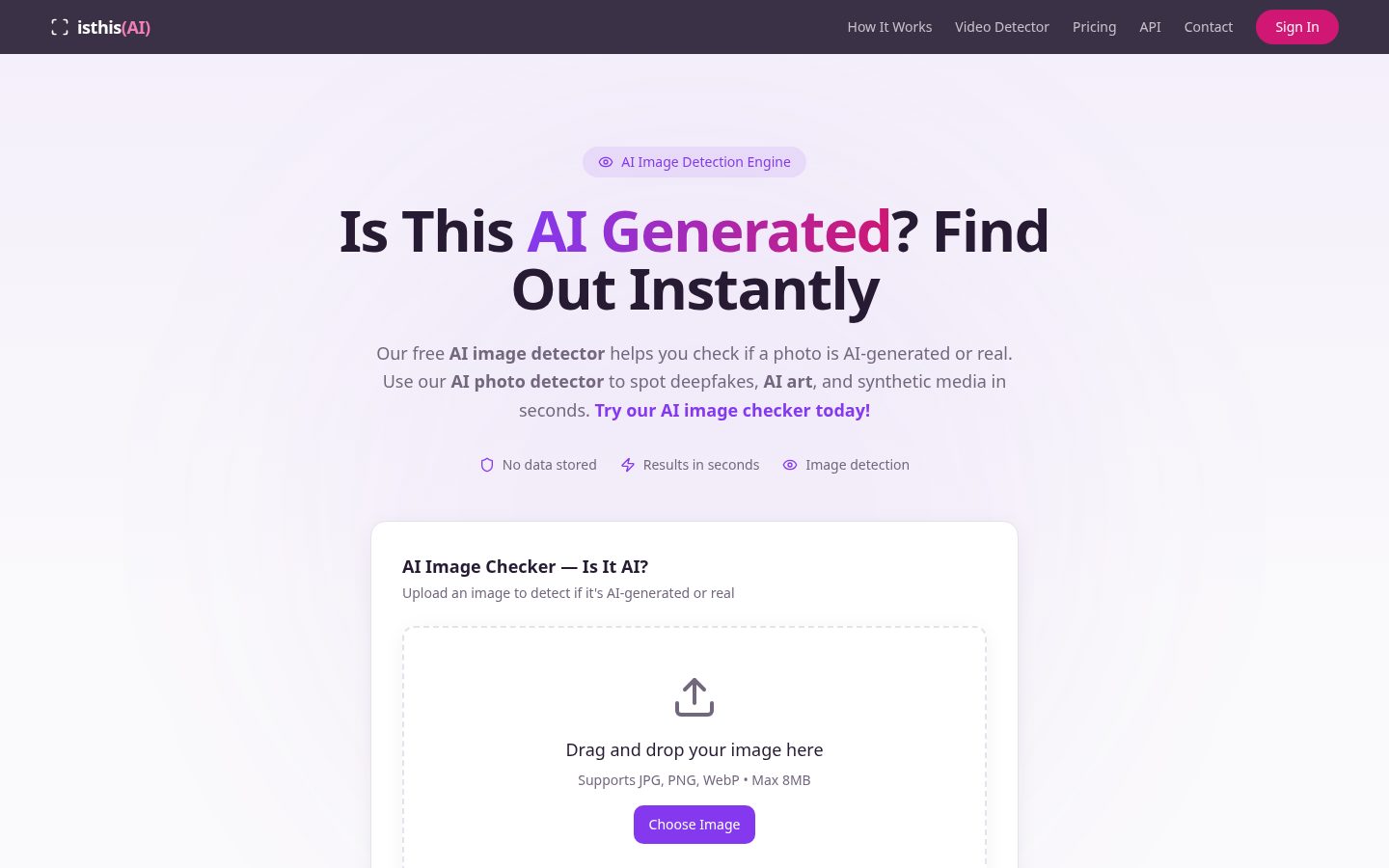 Is This Image AI Generated Homepage