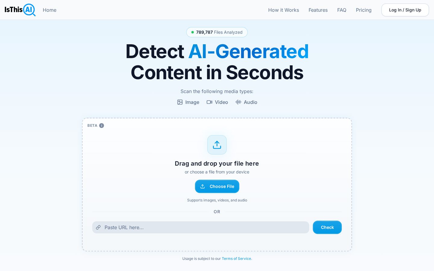 IsThisAI Homepage