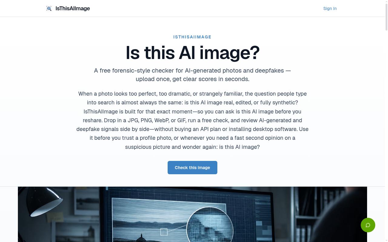 IsThisAIImage Homepage