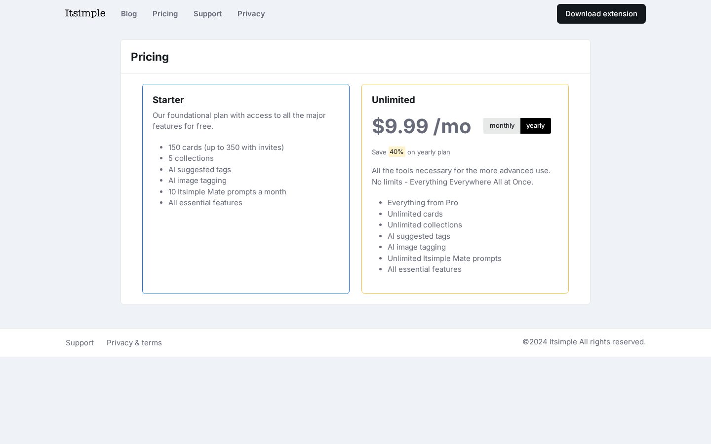 Itsimple Pricing