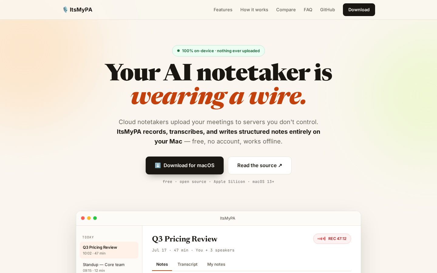 ItsMyPA Homepage