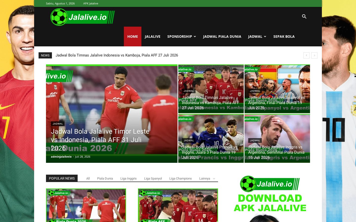 Jalalive Homepage