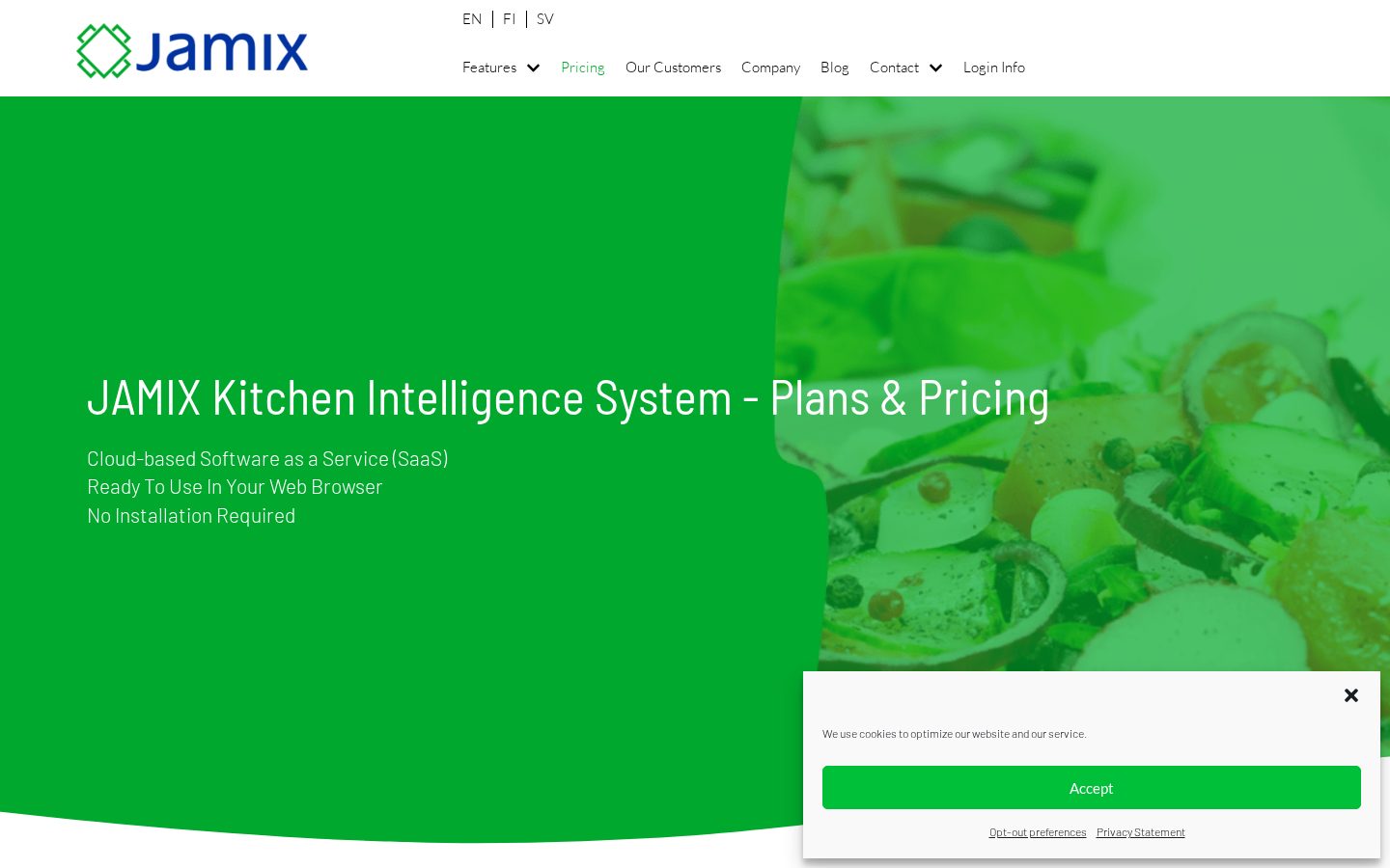 Jamix Pricing