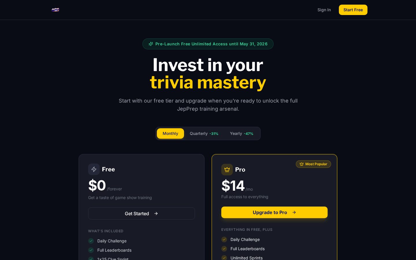 JepPrep Pricing